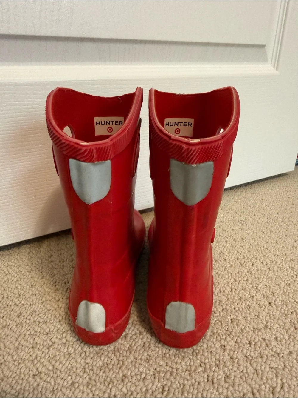 Hunter Kids Red Waterproof Rain Boots